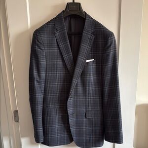 Hugo Boss Navy Plaid Sport Coat